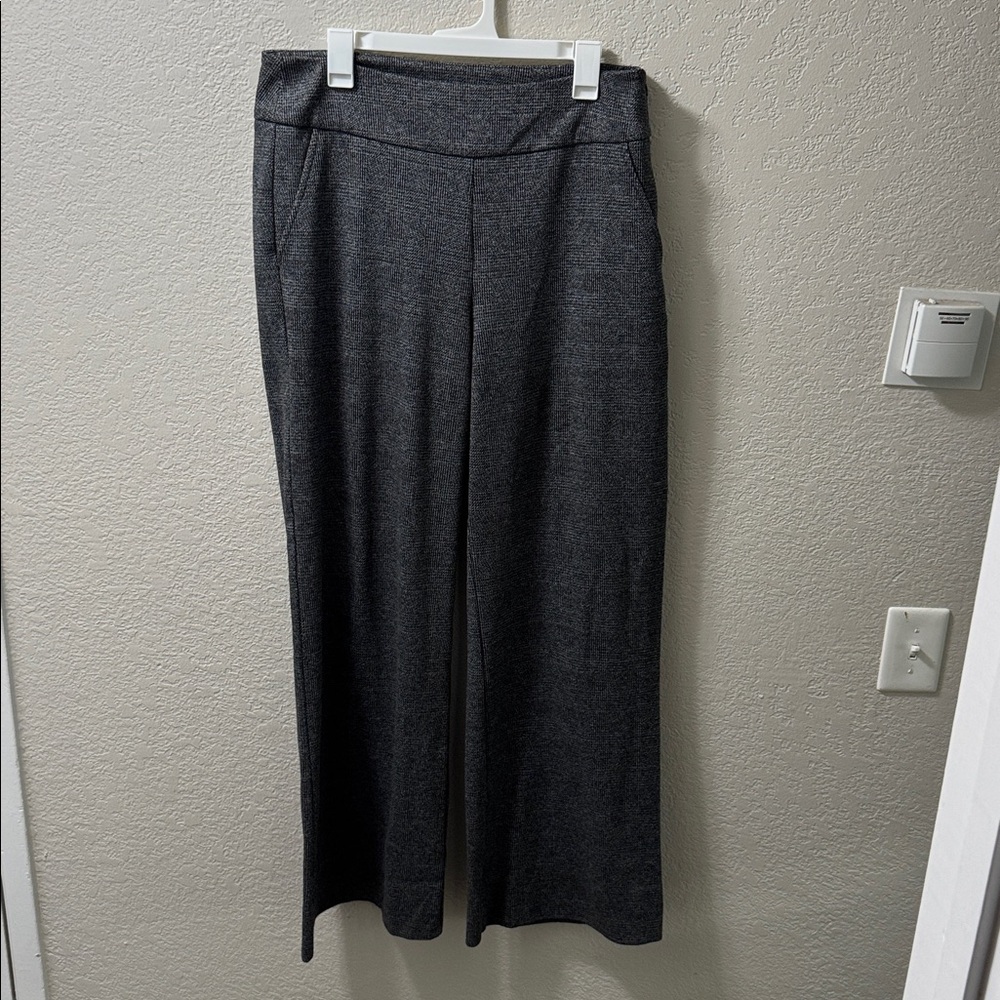 Cabi Gray Textured Wide-Leg Pull-On Pants – Size 14